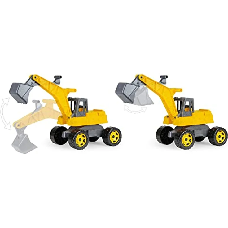 LENA 02217 - Eco GIGA TRUCKS Aufsitz-Bagger, Baufahrzeug, drehbar, L/B/H 70x27x32 cm – Bild 3