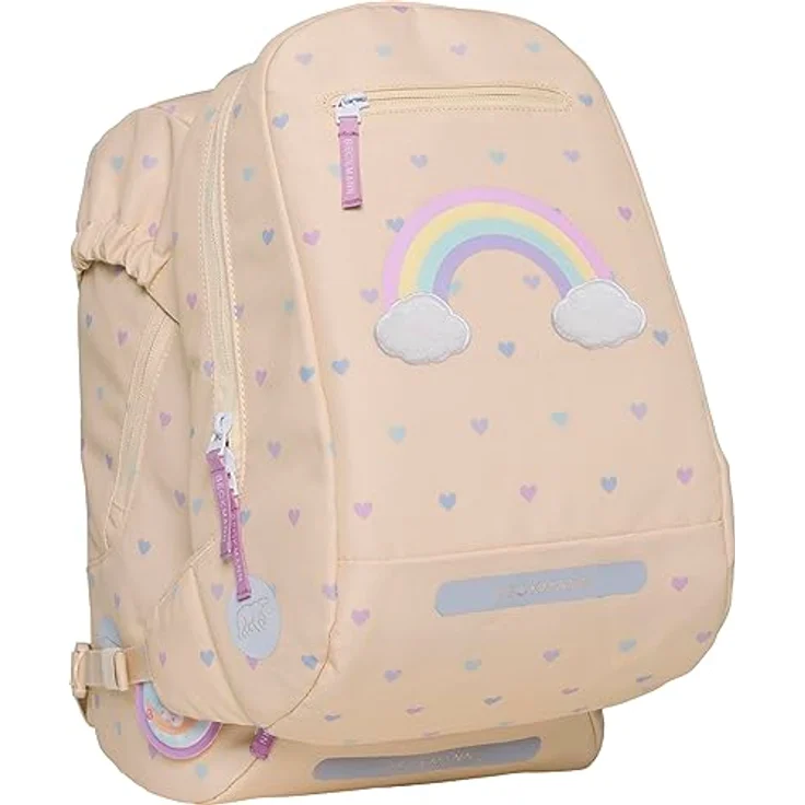 Beckmann Schulranzen Classic 6tlg., blauer Schulrucksack mit Sportrucksack, Federmäppchen, Schlamperrolle und Buttons, ergonomisch und klimaneutral – Bild 7