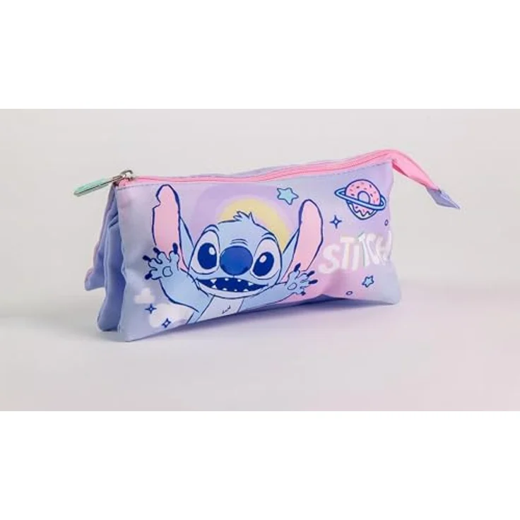 Lilo & Stitch Federmäppchen, 3 Fächer Schuletui & Stiftebox für Kinder, robustes Design – Bild 3