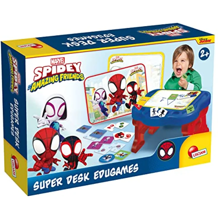 Lisciani - Marvel Spidey - Super Edugames-Büro - Didaktisches Büro mit über 10 Lernspielen - Für Kinder ab 2 Jahren - Fördert Kreativität und Logik - Hergestellt in Italien – Bild 1