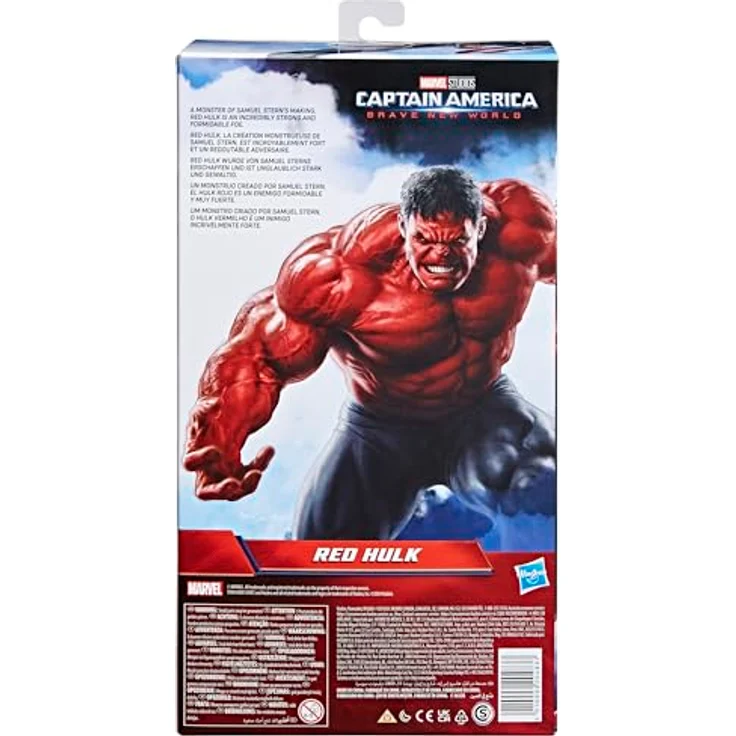 Marvel Studios Captain America Brave New World, Titan Hero Serie Deluxe Red Hulk Action-Figur, 30 cm mit 5 Bewegungspunkten, ideal für Sammler und Kinder ab 4 Jahren – Bild 5