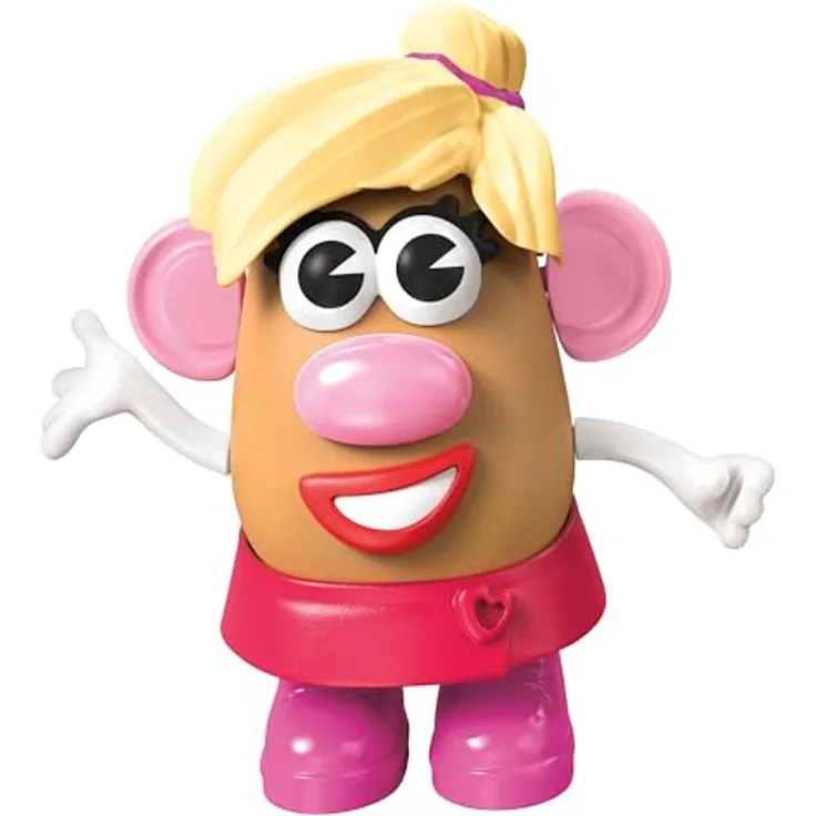 Hasbro Mrs. Potato Head Figur, rosa mit 11 Zubehörteilen und Tater Tush Aufbewahrung
