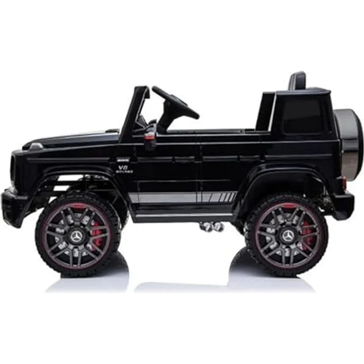 RIRICAR Elektrisches Auto für Kinder, Schwarz, mit 2,4 GHz Fernbedienung, 1 Sitzer, Batterie 12V - 4AH – Bild 3