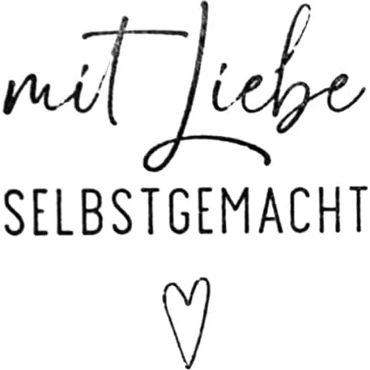 Artoz Stempel – Holzstempel – „Mit Liebe selbstgemacht groß“ – 60 x 60 mm – Motivstempel zum Kartenbasteln für Einladungen, Geburtstag, Grüße – Bild 2