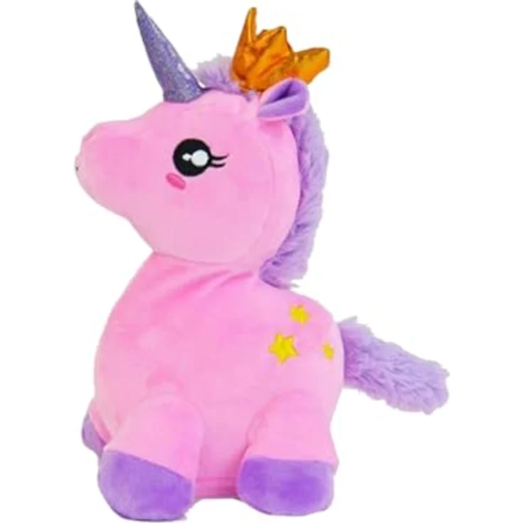 Kögler 75673 - Laber Einhorn Cottoncandy, Labertier mit Aufnahme- und Wiedergabefunktion, plappert alles witzig nach und bewegt sich, ca. 27 cm groß, ideal als Geschenk für Jungen und Mädchen – Bild 4