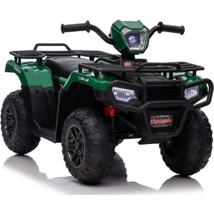 Wisam Elektro-Kinderquad JC915, Elektrisches Ride-On-Quad mit LED-Beleuchtung und Geländereifen, Grün
