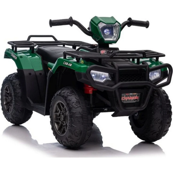Wisam Elektro-Kinderquad JC915, Elektrisches Ride-On-Quad mit LED-Beleuchtung und Geländereifen, Grün