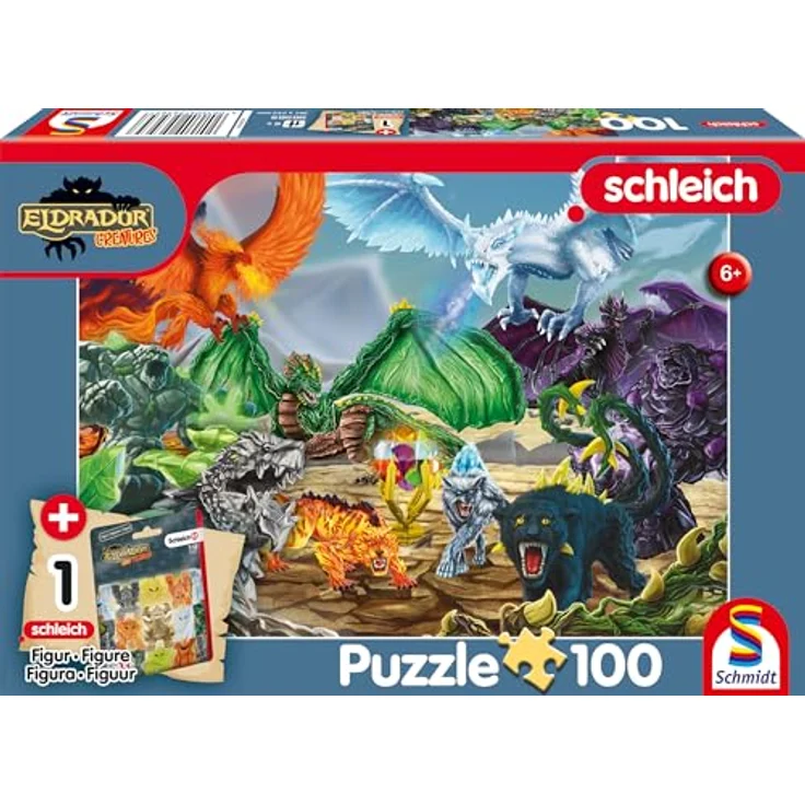 Schmidt Spiele 56565 Eldrador, Kinderpuzzle mit 100 Teilen und original Schleich Figur, geeignet für Kinder ab 6 Jahren, Puzzlemaße 36,1 x 24,3 cm – Bild 1