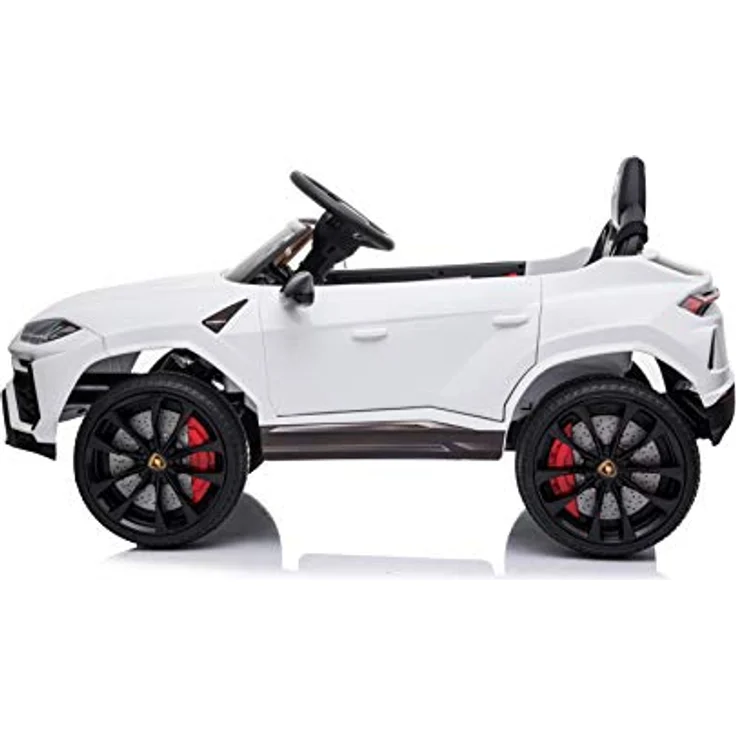 FINOOS Lambo Urus Elektroauto für Kinder, Originallizenz, vertikal öffnende Türen, 2 Motoren, 12V Batterie, 2,4 GHz Fernsteuerung, für 1 bis 4 Jahre, Weiß – Bild 4