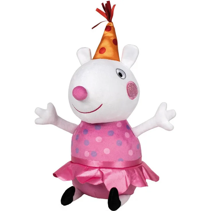 Schmidt Spiele Plüschfigur Peppa Pig Luzy Locke Party 38 cm 42832, waschbar, Plüsch Stofftier in rosa