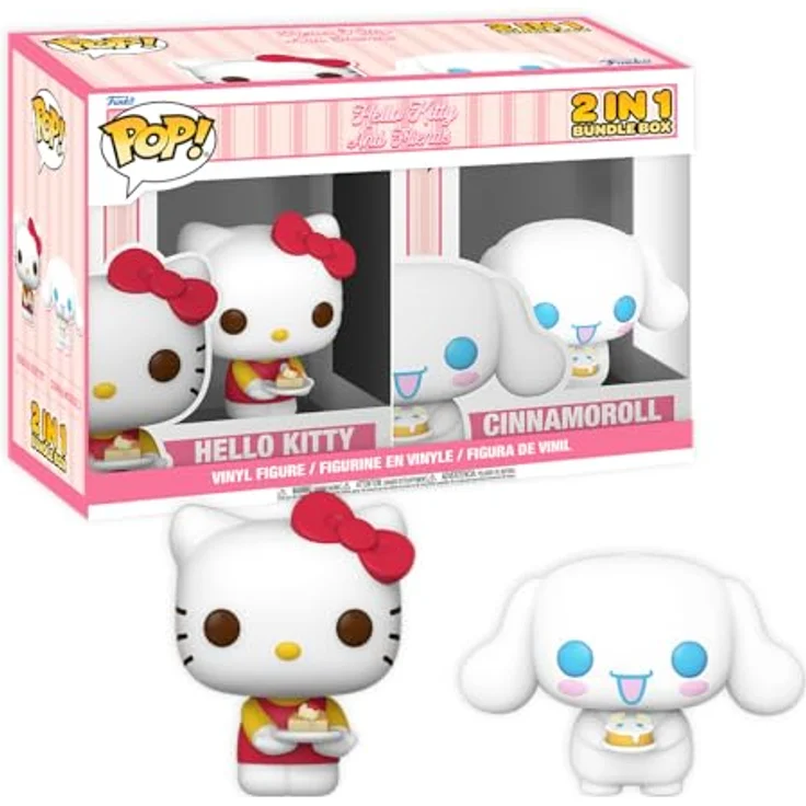 Funko Hello Kitty Exclusive Box, 2er Pack Sammelfiguren mit Hello Kitty und Cinnamoroll, detailreiche Gestaltung – Bild 1