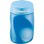 STABILO EASYsharpener L, Dosenspitzer für Linkshänder mit großem Auffangbehälter und ergonomischer Nutzung, blau