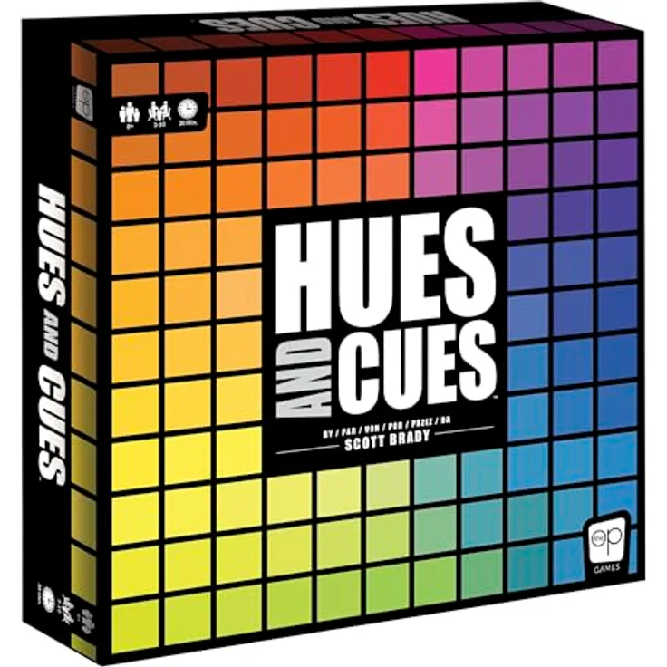 Rebel Hues and Cues, Mehrsprachiges Partyspiel mit 480 Farben und 100 Farbkarten, inkl. Deutsch