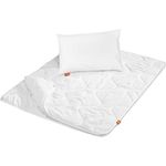 sleepling Kinderbettset, 4-Jahreszeiten Bettdecke 100x135 cm und Kopfkissen 40x60 cm, waschbar, Oeko-TEX, Made in EU, allergikerfreundlich