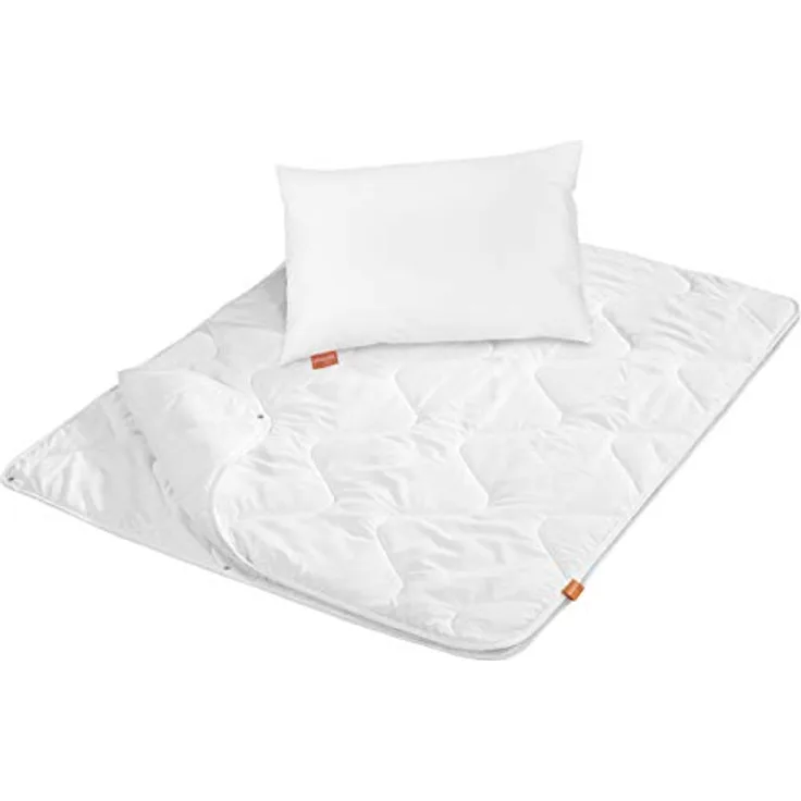sleepling Kinderbettset, 4-Jahreszeiten Bettdecke 100x135 cm und Kopfkissen 40x60 cm, waschbar, Oeko-TEX, Made in EU, allergikerfreundlich