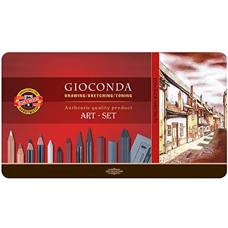 KOH-I-NOOR 8891 GIOCONDA - Künstlerset Zeichenset Art Set 38-teilig in Metallbox Geschenkset
