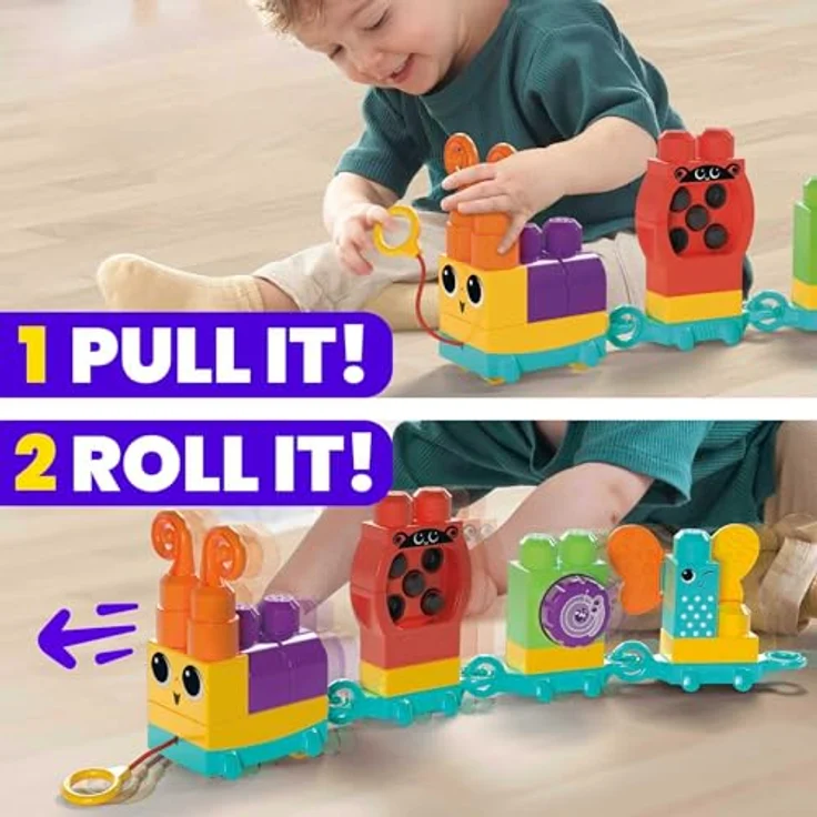 Mega Bloks Rolling Fun Caterpillar Train Construction Toy – Bild 5