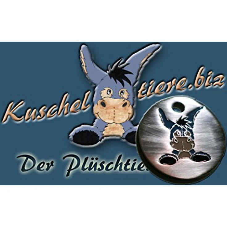 Kuscheltiere.biz Bobtail Kuscheltier Wuschel Hund Old English Sheepdog Plüschtier FLOCKE, hochwertiges Polyesterplüsch, detailreiches Design, Länge ca. 53 cm, waschbar bei 30°C, silberfarbene Esel-Igor-Metallplakette – Bild 2