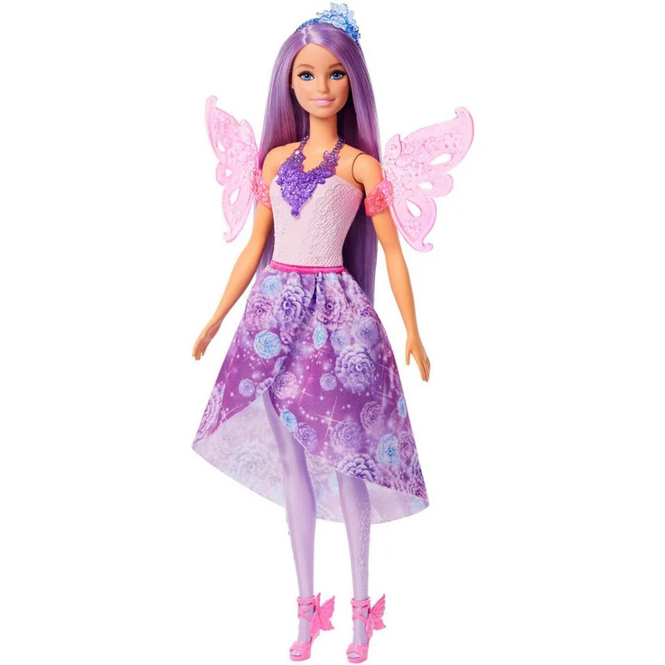 Barbie Anziehpuppe 3-in-1 Fantasy Puppe mit Meerjungfrauen-Schwanzflosse und Flügeln – Bild 1