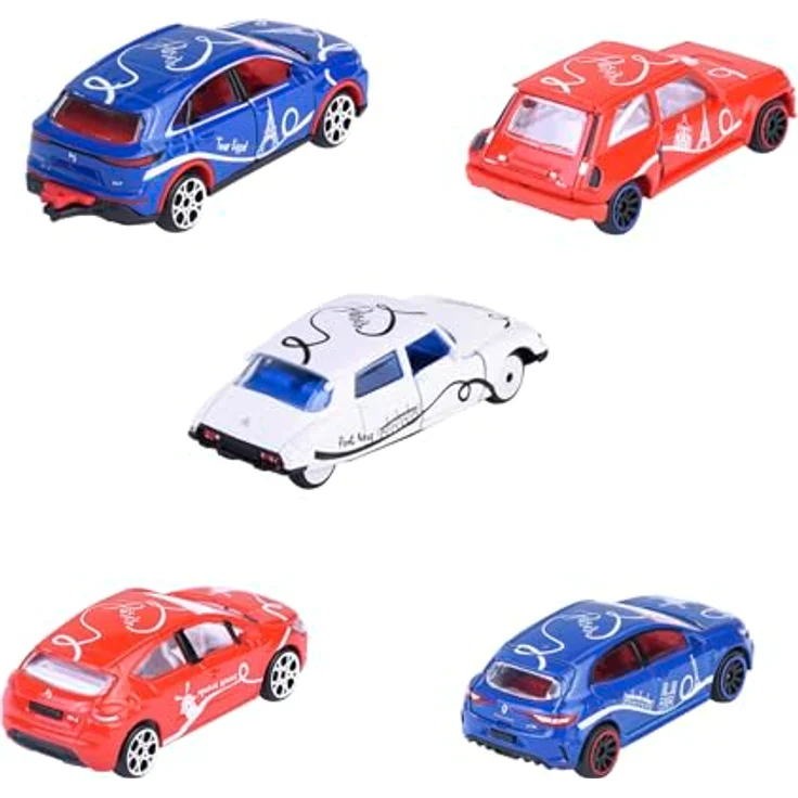 Majorette - Auto-Set French Touch, 5 Premium Spielzeugautos aus Metall im Paris-Design, inkl. 2 exklusive Modellautos, je 7,5 cm, mit Freilauf & Federung, für Kinder ab 3 Jahren – Bild 2