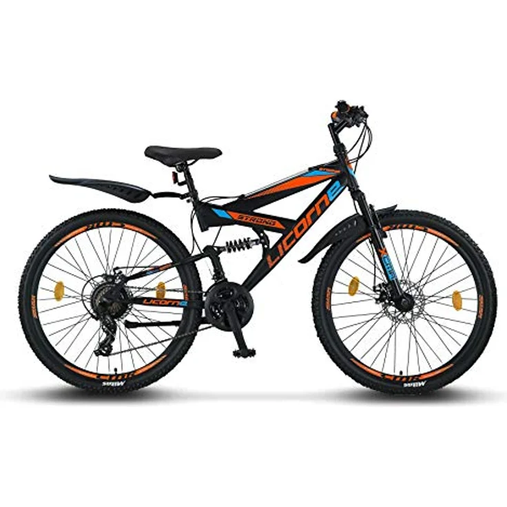 Licorne Bike Strong D Premium Mountainbike in 26 Zoll - Fahrrad für Jungen, Mädchen, Damen und Herren - Scheibenbremse vorne und hinten-Shimano 21 Gang-Schaltung-Vollfederung – Bild 3