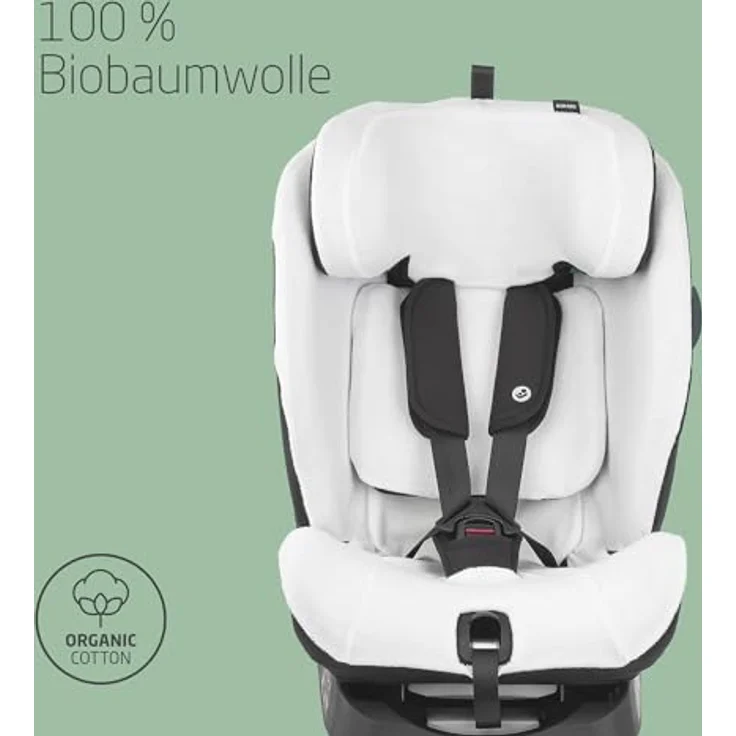 Maxi-Cosi Autositzbezug aus Bio-Baumwolle für Titan S i-Size & Titan S Comfort, Natural White, weiches, atmungsaktives, feuchtigkeitsabsorbierendes Material, waschmaschinenfest – Bild 5