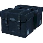 Basil Kavan Eco Classic Doppeltasche Schwarz Bionic Eco Finish, Kinderfahrradtasche mit 68 Litern Volumen und 10 Jahren Garantie