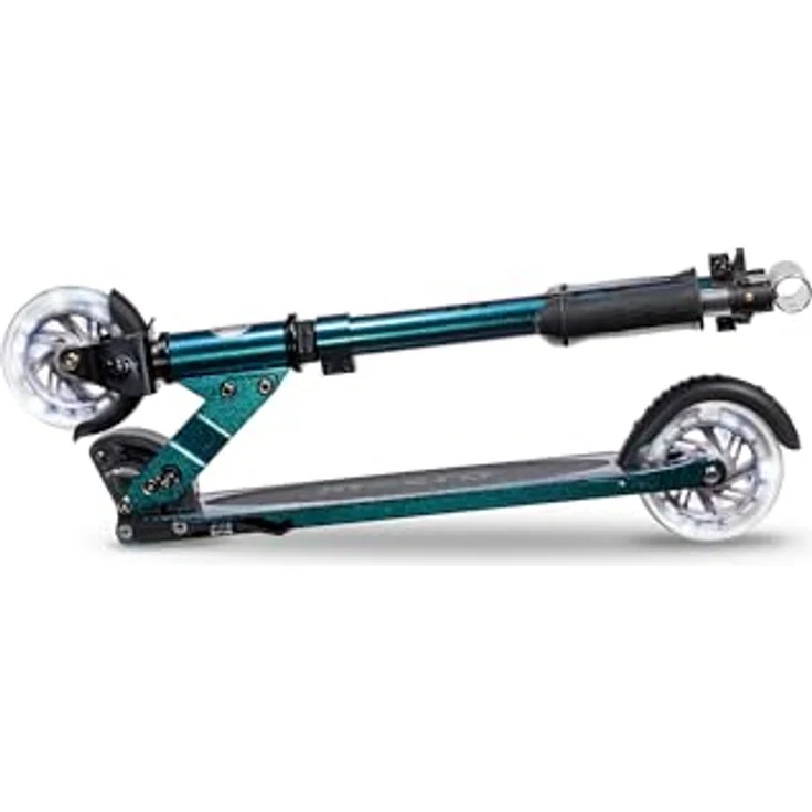 Micro Mobility Micro Sprite, Scooter mit LED-Rollen, höhenverstellbar, für Kinder von 5-10 Jahren, Perlglanz-Neochrom-Grün, SA0294 – Bild 4