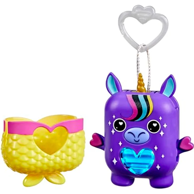 Nano-Mals Stardream, elektronisches Einhorn Fidget-Tierchen mit farbwechselnder Herzanzeige und ansteckbarem Outfit, Taschenformat – Bild 2