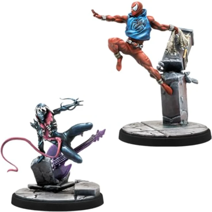 Atomic Mass Games Gwenom und Scarlet Spider Character Pack, Sammelfiguren für Marvel: Crisis Protocol mit hochdetaillierten Miniaturen und Spielkarten – Bild 6