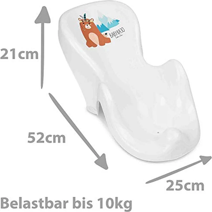 Babykajo Badesitz, TÜV Rheinland zertifiziert 0000081291, ergonomisch geformt, mit Anti-Rutsch Beschichtung, weiß - Preisvergleich – Bild 6