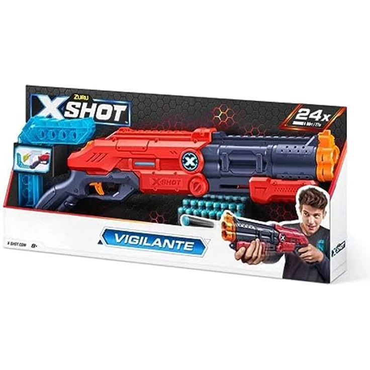 X-SHOT 36437 Excel Vigilante Blaster mit Darts Spielzeugpistole – Bild 1