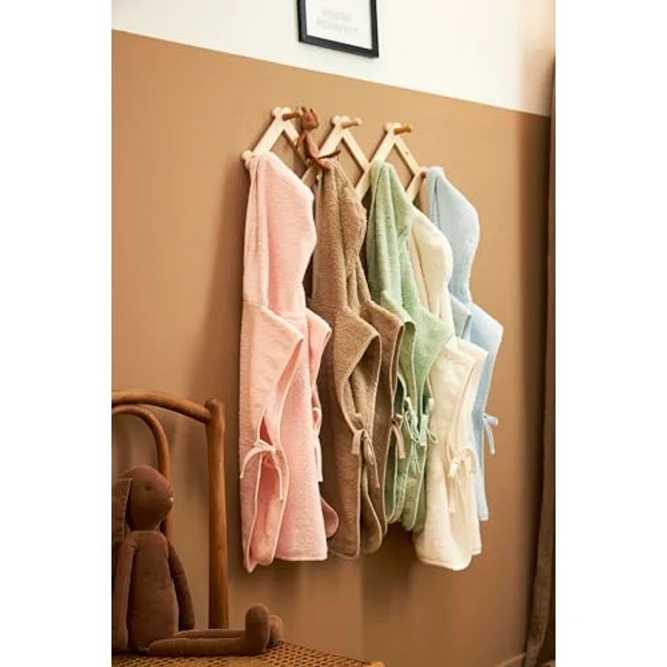 Meyco Baby Badeponcho 9999 Sand, Baumwolle mit Seil/Bändchen, für 1-3 Jahre – Bild 4