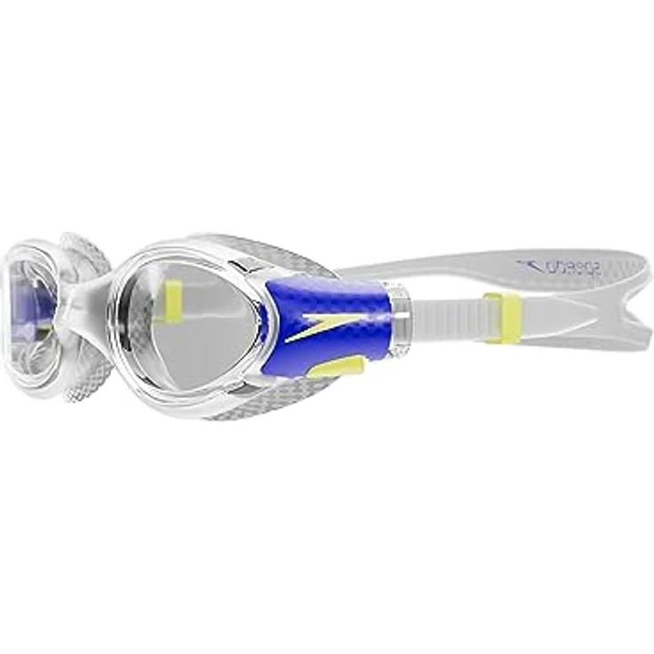 Speedo Unisex Kinder Biofuse 2.0 Schwimmbrille, Transparent/Echtes Kobaltblau/Zitronenniesel, One Size – Bild 2