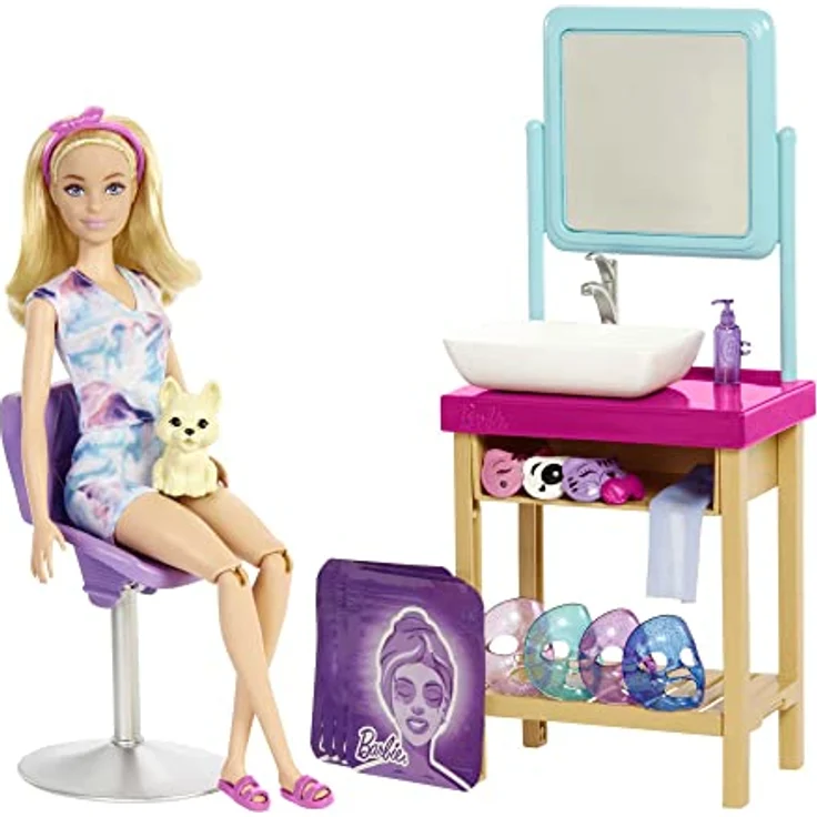 Mattel - Barbie Glitzer-Gesichtsmasken Wellnesstag – Bild 2