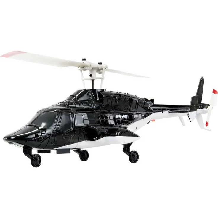 Amewi RC-Helikopter Bell 222 Airwolf, Ferngesteuertes Modell mit Auto-Start und Auto-Landung, 350mAh LiPo Akku, 2,4GHz Funk, rot
