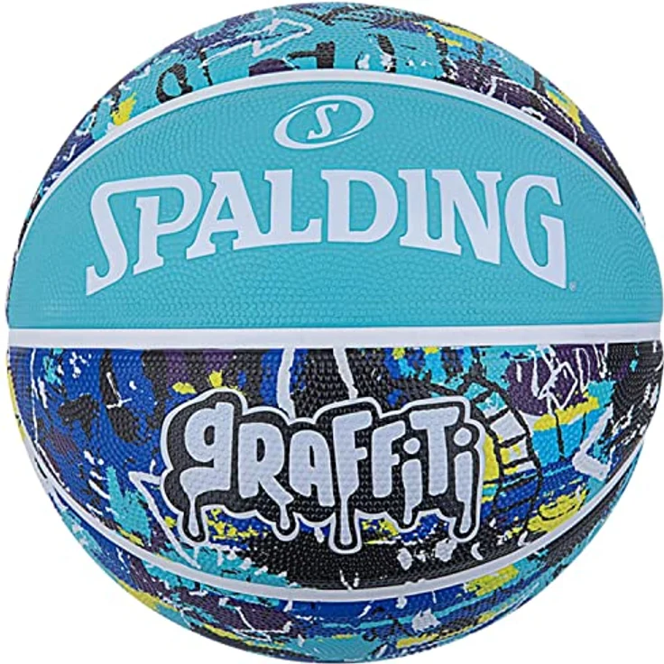 Spalding Graffiti Ball 84373Z, Unisex Basketball, Blau, Größe 7 EU, Gummi – Bild 3