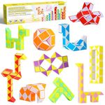 ECHOCUBE Magischer Schlangenwürfel, 10er Pack aus 24 Blöcken, multifunktionales Fidget-Spielzeug in zufälligen Farben, sicher und langlebig