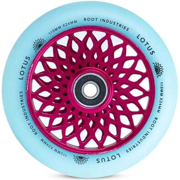 Root Industries Lotus Stunt-Scooter Rolle 110mm Pink/PU, perforierter Kern, leicht und kompatibel