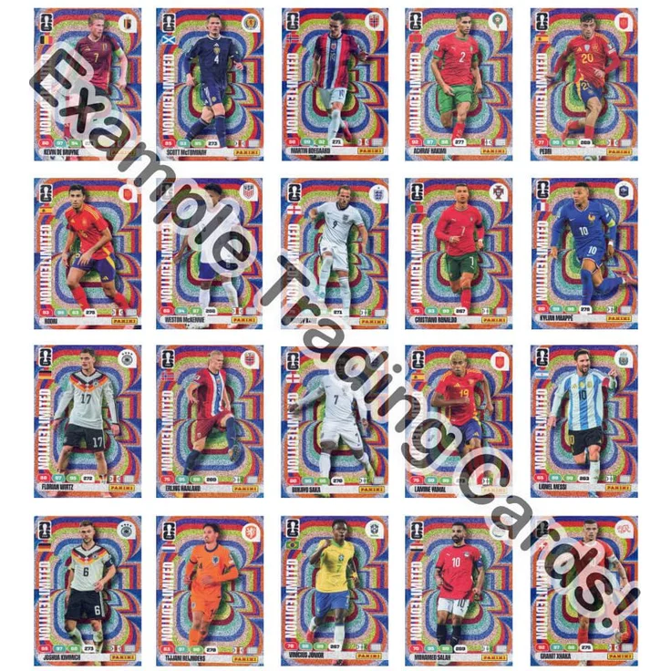 Panini Fifa World Cup 2026 Adrenalyn XL, WM Trading Cards Sammelkarten, 20 Limited Edition Karten mit HEROES, FAN FAVOURITES und GOLDEN BALLER