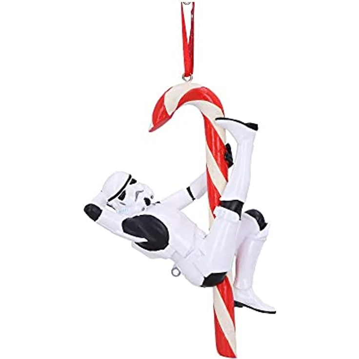 Nemesis Now Original Stormtrooper Christbaumanhänger, 12 cm, handbemalt mit Candy Cane Design – Bild 1