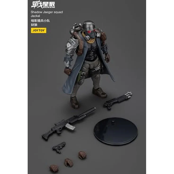 Joy Toy Battle For the Stars Actionfigur Shadow Jaeger Squad Jackal, 16 cm, hochdetailliert und voll beweglich mit austauschbaren Händen und Waffenaccessoires – Bild 18