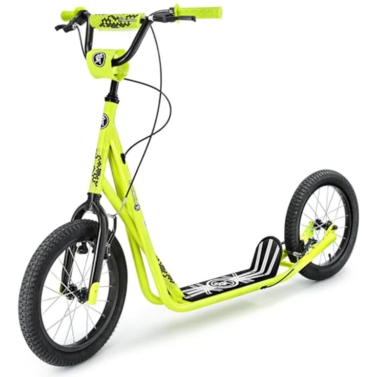 HyperMotion RUNKIE City Scooter, 16 Zoll mit Luftreifen, höhenverstellbarem Lenker und V-Brake, bis 100 kg Belastung – Bild 7