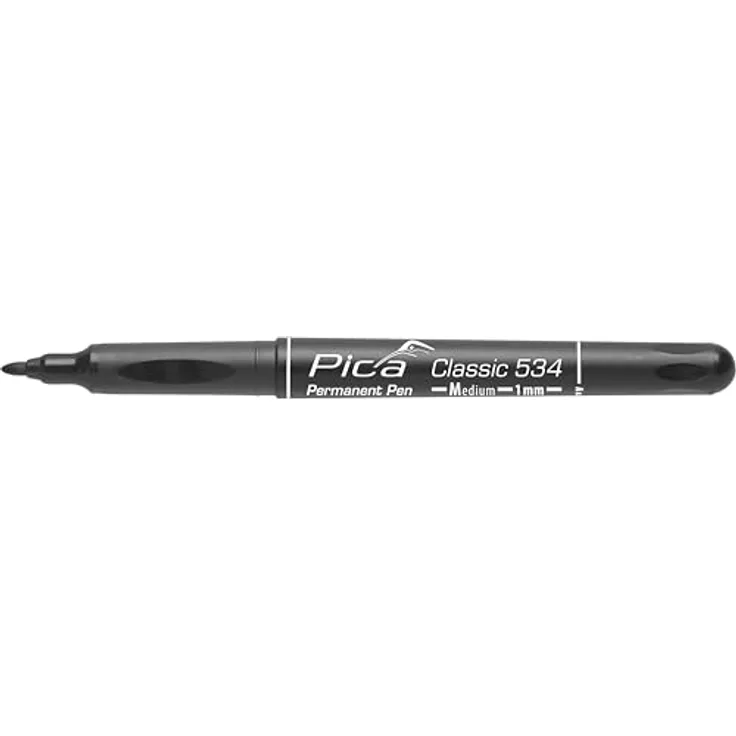 Pica Classic Permanent Pen, 534/46/SB, Medium, Schwarzer Permanentmarker mit Medium-Spitze 1.0 mm