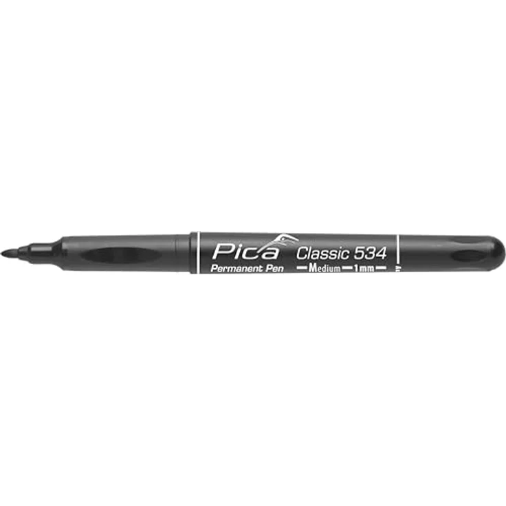 Pica Classic Permanent Pen, 534/46/SB, Medium, Schwarzer Permanentmarker mit Medium-Spitze 1.0 mm – Bild 1
