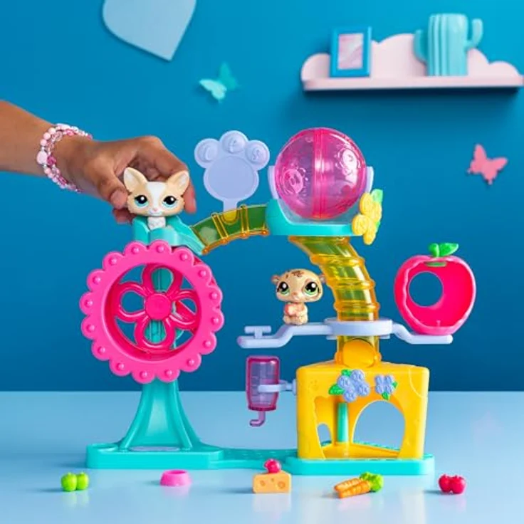 Littlest Pet Shop Fun Factory Playground Playset, fantasievoller Spielplatz für kreative Abenteuer mit Spielzeugfiguren – Bild 3