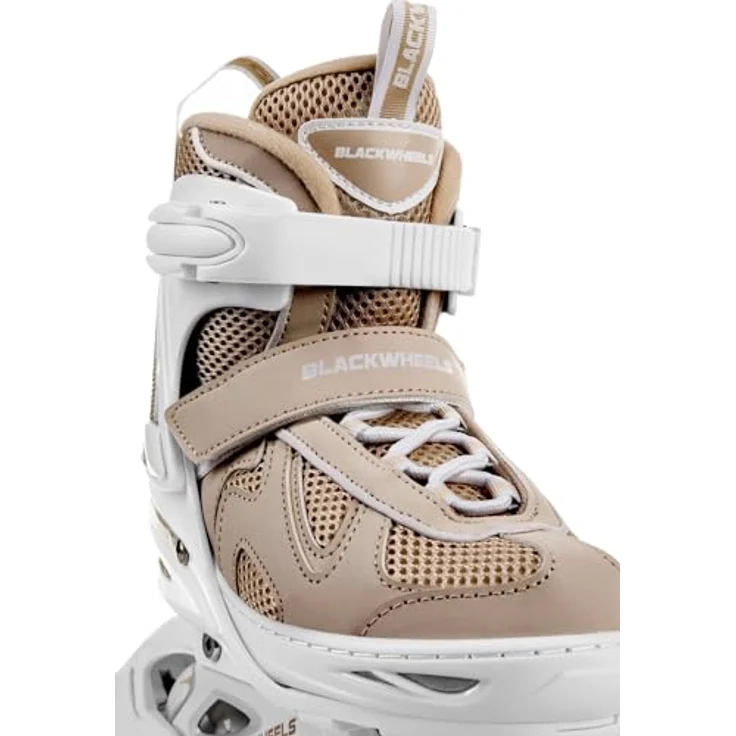 Blackwheels Inline Skates Flex Pro, atmungsaktiv, für Jugendliche und Erwachsene, 80 cm Räder, Einlegesohle 35-38 (21,0-23,0 cm), Beige – Bild 5
