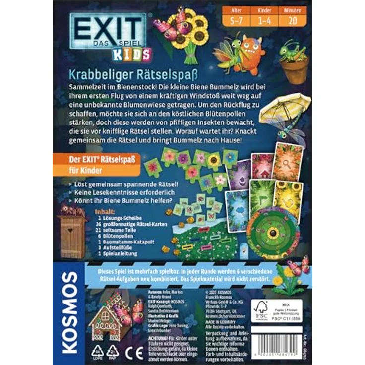 KOSMOS 684792 - EXIT® - Das Spiel Kids - Krabbeliger Rätselspaß, Escape Room Spiel, mehrfach spielbar, ab 5 Jahre, Kinderspiel – Bild 2
