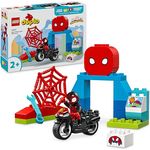 LEGO DUPLO Marvel Spins Motorrad-Abenteuer, Lernspielzeug zum Bauen und Umbauen für Kleinkinder ab 2 Jahren, Spidey und Seine Super-Freunde, Fantasy-Spielset 10424