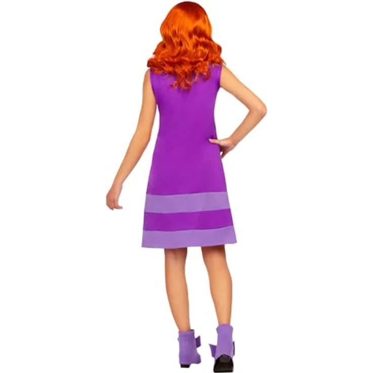 Funidelia Offizielles Daphne Kostüm - Scooby Doo für Damen, lila, enthält Kleid, Schal, Stiefelüberzüge und Perücke, Größe M – Bild 2